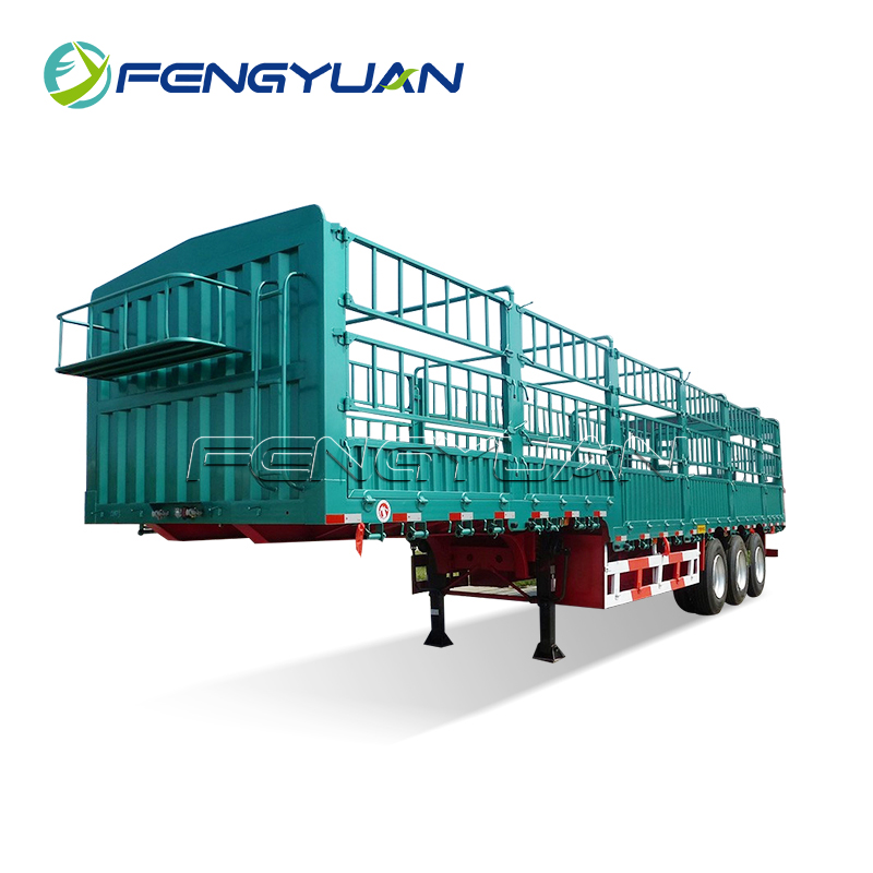 3 axles Stake Fence Semi Trailer